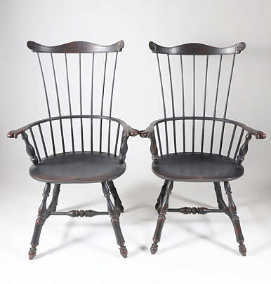 20-4148 Pair Windson Armchairs A 9911 JPG