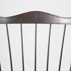Pair of Painted Windsor Style Armchairs