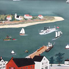 Charlie and Jan Munro Collaborative Oil on Panel “Nantucket Harbor”