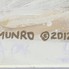Jan L. Munro Mixed Media “Winter on Main Street, Nantucket”, circa 2012