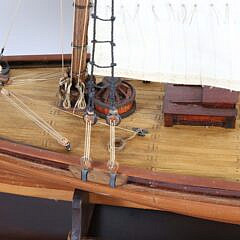 Two Masted Cased Model of a Schooner