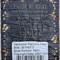Claire Murray Hooked Rug Depicting Brant Point Nantucket with Rainbow Fleet