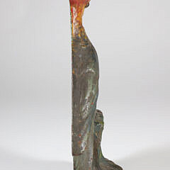 Cast Iron Painted Parrot Doorstop 19th Century