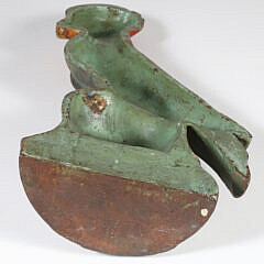 Cast Iron Painted Parrot Doorstop 19th Century