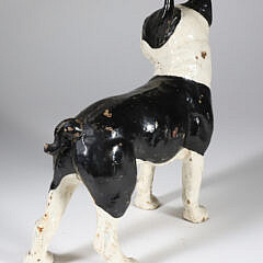 Antique Painted Cast Iron Boston Terrier Doorstop