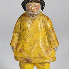 Antique Painted Cast Iron Old Salt Doorstop