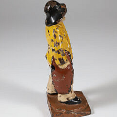 Vintage Painted Cast Iron Old Salt Doorstop in Original Paint