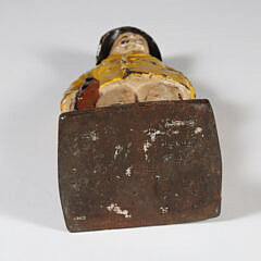 Vintage Painted Cast Iron Old Salt Doorstop in Original Paint