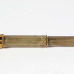 Brass and Leather Wrapped Three-Draw, Miniature Spy Glass