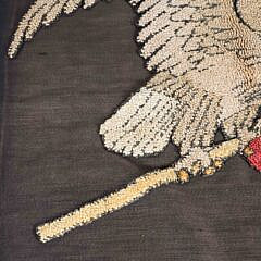 Vintage American Flag and Eagle Hooked Pillow Case