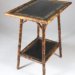 Antique Two-Tier Bamboo Stand