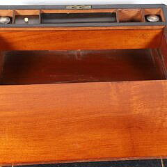 Burlwood Brass Bound Lap Desk, 19th Century