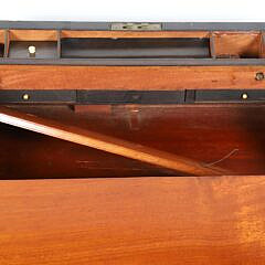 Burlwood Brass Bound Lap Desk, 19th Century
