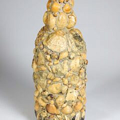 Vintage Shell Encrusted Bottle with Fine Patina