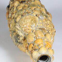 Vintage Shell Encrusted Bottle with Fine Patina