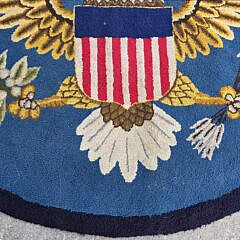 Vintage Spread Winged Eagle “E. Pluribus Unum” Round Hooked Rug