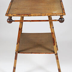 Vintage Bamboo Two Tier Table