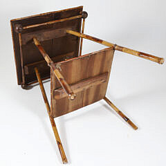 Vintage Bamboo Two Tier Table