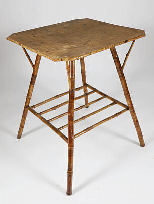 Vintage Bamboo Side Table