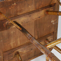 Vintage Bamboo Square Side Table