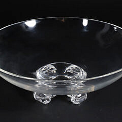 Signed Steuben Crystal Footed Bowl
