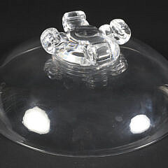 Signed Steuben Clear Crystal Footed Bowl, Designed by John Dreves, 1942