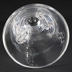 Signed Steuben Lyre Crystal Vase Designed by Lloyd Atkins 1962