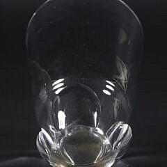 Signed Steuben Trefoil Crystal Vase Designed by Lloyd Atkins 1951