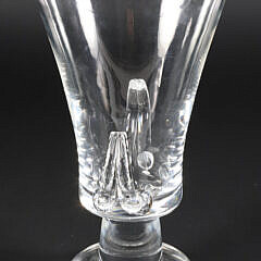 Signed Steuben Crystal Stemmed Vase Designed by Lloyd Atkins, 1965