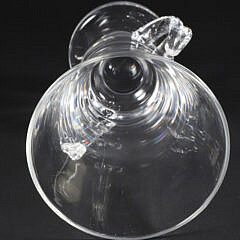 Signed Steuben Crystal Stemmed Vase Designed by Lloyd Atkins, 1965