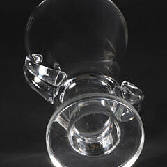 Signed Steuben Crystal Stemmed Vase Designed by Lloyd Atkins, 1965