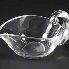 Signed Steuben Crystal Sauce Boat