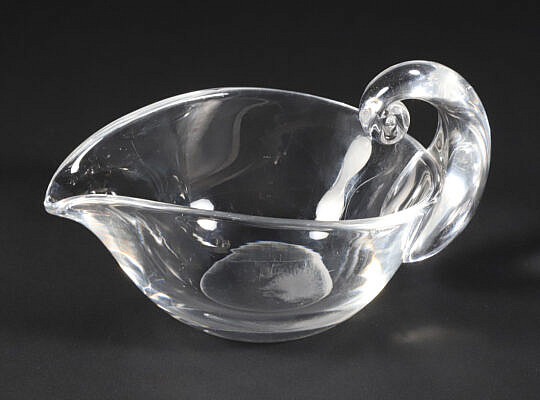 Signed Steuben Crystal Sauce Boat