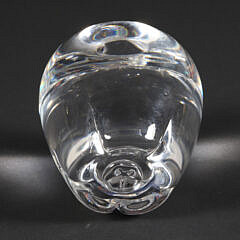 Signed Steuben Clear Crystal Apple Designed by Angus McDougall, 1940