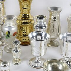 Large Collection of Antique Mercury Glass