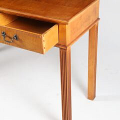 Eldred Wheeler Tiger Maple Three Drawer Console Table