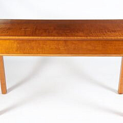 Eldred Wheeler Tiger Maple Three Drawer Console Table
