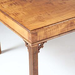 D. R. Dimes Tiger Maple Rectangular Coffee Table