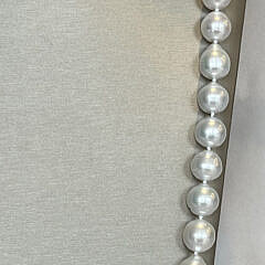 Fine 12.0mm – 15.8mm White Baroque South Sea Pearl Opera Length Necklace, 14k Gold Clasp