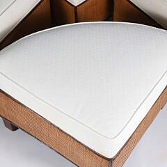 Contemporary Palecek Round Coffee Table and Sectional Ottoman