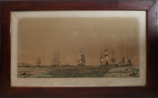 30-5370 Benjamin Russell Lithograph Right Whaling A IMG_9836