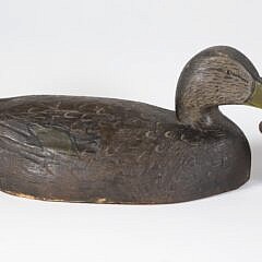 Pair of Frank Schmidt Carved Black Duck Decoys