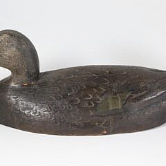 Pair of Frank Schmidt Carved Black Duck Decoys