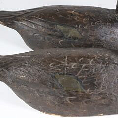 Pair of Frank Schmidt Carved Black Duck Decoys