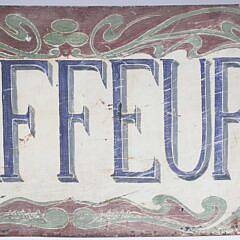 French Art Nouveau Hand Painted “Coiffeur” Trade Sign