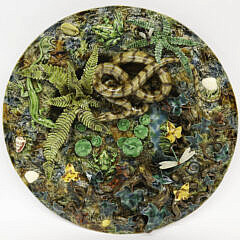 35-3030 Majolica Palissy Round Basin A IMG_9879 4