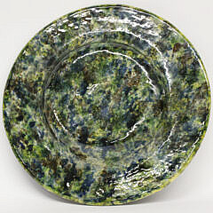 Fine Majolica Palissy Round Basin Attributed to Geoffrey Luff