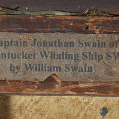 William Swain “Portrait of Captain Jonathan Swain of the Nantucket Whaling Ship Swift”, 19th Century