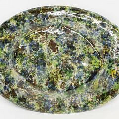 Fine Majolica Palissy Oval Basin Attributed to Geoffrey Luff