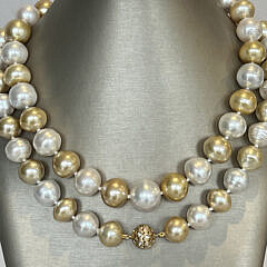 36-4960 White Gold South Sea Pearl Opera Length Necklace B IMG_8999